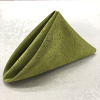 Salie Groene 100% Polyester Diner Servetten Jacquard Bruiloftsdoek Diner Servetten Voor Feest Bruiloft Bankevenementen