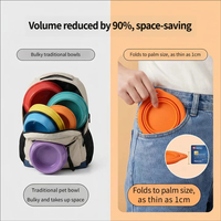 Bol pliable en silicone rond pour animaux de compagnie, spécialement conçu pour les animaux, bol portable pour chien pour l'alimentation et l'hydratation en extérieur, bol pour chat, bol pour chien