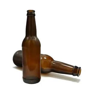 Bouteille en verre de bière artisanale, haut à col Long de 330ml, 12oz, Mini format, pour fabrication de couronne