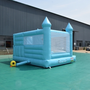 ให้เช่าบ้านลมสีฟ้าสำหรับจัดปาร์ตี้กลางแจ้ง บ้านเด้งดึ๋งเป่าลม PVC บ้านกระโดดเป่าลม บ้านลมเด้งดึ๋ง - Product Image 2