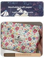 Sac cosmétique en papier DuPont écologique, imperméable, respirant, organisateur de maquillage, minimaliste, léger, masque facial, shampoing