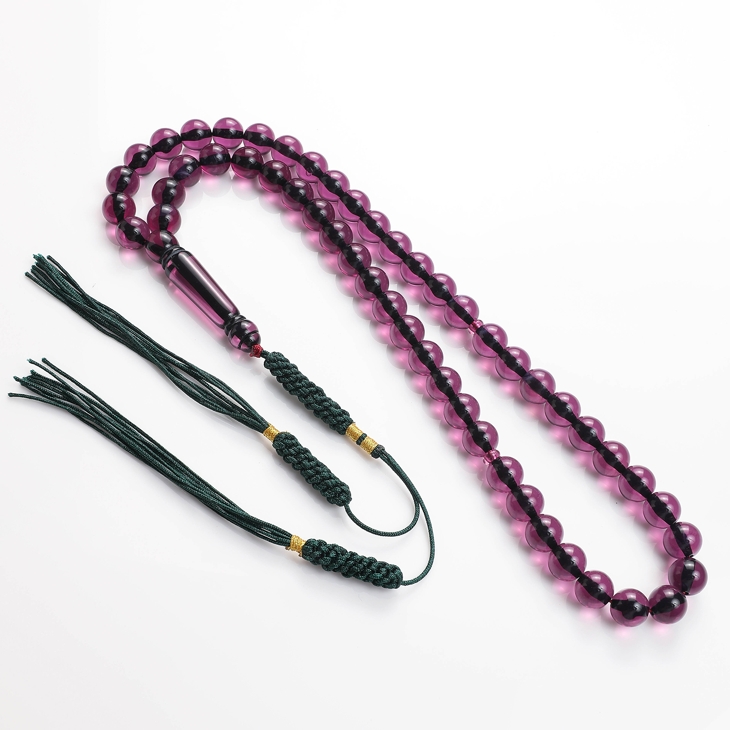 Islamic Prayer Beads Imported 99-Bead Glass Tasbih for Men Women