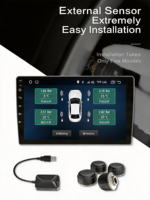Système de surveillance de la pression des pneus (TPMS) Android pour autoradio, lecteur DVD, capteur externe de pneu de secours, USB TMPS