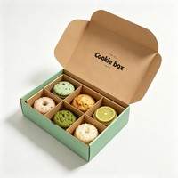 Boîtes à pâtisserie personnalisées biodégradables en gros, boîtes à donuts de haute qualité en papier alimentaire, boîtes à pâtisserie en papier avec logo, encre à base de soja