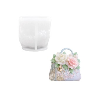 Molde de Silicona 3D con Forma de Bolso de Mano con Diseño de Peoní<span class=keywords><strong>a</strong></span> para Resina Epoxi, Decoración de Pasteles, <span class=keywords><strong>Fondant</strong></span>, Adornos para Cupcakes y Manualidades con Arcilla Polimérica - Product Image 6