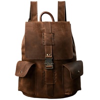 Sac à dos Vintage en cuir véritable pour hommes, grande toile, sac de randonnée pour voyage en plein air, nouveau Style