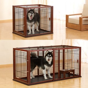 Il legno massello può essere allungato per regolare il recinto del recinto della gabbia del cane da compagnia Mu Shiba <span class=keywords><strong>dog</strong></span> toilette per cani di taglia grande, piccola e media - Product Image 6