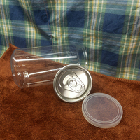 Boîtes en plastique jetables personnalisées PET 330 ml avec couvercle anti-poussière, bouteilles en plastique pour soda, café froid, jus, boissons