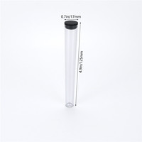 Accessoires pour fumeurs Tube d'emballage conique en plastique de 125 mm avec couvercle en silicone standard