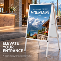 Support d'affichage vertical pour affiches avec cadre pliable