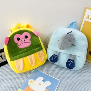 Mochilas de felpa de Tungtungsahur, bolsa de dibujos animados de gran capacidad, divertido mono, ranas, <span class=keywords><strong>elefante</strong></span>, tiburón, mochilas escolares para niños, juguete de dibujos animados - Product Image 3