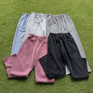 Calças de Moletom de Perna Larga em French Terry Pesado para Homens, Calças Baggy com Capuz, Personalização de Impressão em Lavagem Ácida - Product Image 1