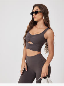 Top Deportivo RUIQUWIN OEM para Mujer, Estilo Yoga, Sin Costuras, Resistente a Impactos, Ajuste Delgado, Informal, para Entrenamiento - Product Image 3