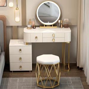 Bàn trang điểm phòng thay đồ mới về, có gương và ngăn kéo, giá rẻ, bàn trang điểm có gương LED và ghế đôn - Product Image 3