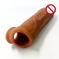 Extenseur de pénis en TPE de 7 pouces, jouets de chasteté masculine, manchons pour pénis, préservatifs réutilisables