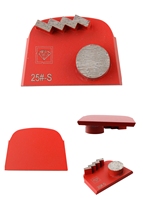 Sabot de meulage diamanté trapézoïdal haute dureté à 2 segments, personnalisable OBM & OEM pour le meulage des sols en béton et de la pierre