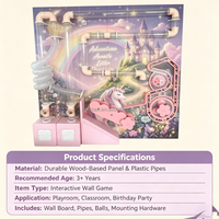 Jeux muraux éducatifs interactifs personnalisés Macaron Rêveur, équipement de terrain de jeu intérieur peu encombrant pour cafés ludiques, centres commerciaux et garderies