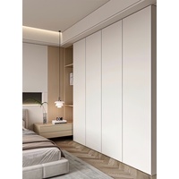Armoire murale sans poignée sur mesure, style moderne minimaliste, placard intégré pour chambre à coucher