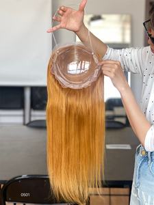 2025 Shy hecho a medida 16 pulgadas 8*8 virgen europea para encaje Peluca de encaje completo nudos invisibles Color personalizado blanco mujeres 130% - Product Image 3