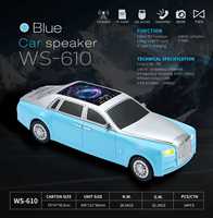 WS-610 NOUVEAU Haut-parleur portable sans fil Bluetooth TWS LED RVB avec design voiture, 2400 mAh, 15 W, pour extérieur, mini, compatible USB et carte TF, modèle classique Rolls MS-539