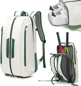 Zaino Impermeabile e Traspirante per Racchette da Tennis e Pickleball, Borsa per Racchette da Squash e Badminton con Scomparto per Scarpe, Design Personalizzabile - Product Image 1