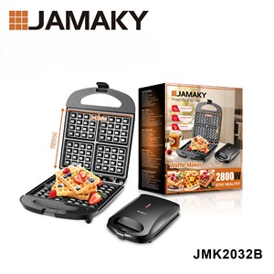 JAMAKY Professional 2800W <span class=keywords><strong>4</strong></span>-Slice Waffle Maker, Parrilla eléctrica antiadherente con control automático de temperatura - Product Image 4