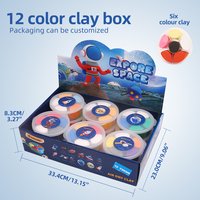 Non toxique 12 couleurs Super léger jeu de pâte ensemble bricolage couleur argile pâte à modeler 12 formes argile molle pour les enfants