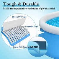 Blaue Pools mit weichen Seiten Big Plastic Adult Kids Oberirdischer aufblasbarer Außen pool