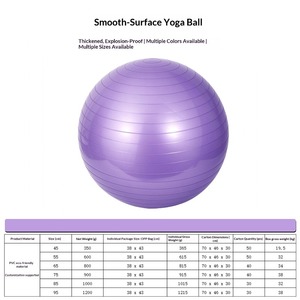 Balón de Yoga de Alta Calidad para Ejercicio, Balón de Fitness con Bomba - Product Image 3
