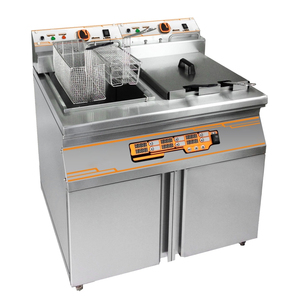 <span class=keywords><strong>Friteuse</strong></span> commerciale à gaz et électrique en acier inoxydable avec panier d'une capacité de 6L pour équipement de cuisine de restaurant - Product Image 1