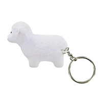 Porte-clés en mousse PU en forme de mouton, personnalisable avec logo, anti-stress, souple et moelleux, cadeaux promotionnels, blanc/couleur personnalisée