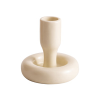 Porte-bougie en céramique semi-artisanal de style nordique minimaliste et écologique, en porcelaine, pour des dîners romantiques à la chandelle, décoration d'intérieur