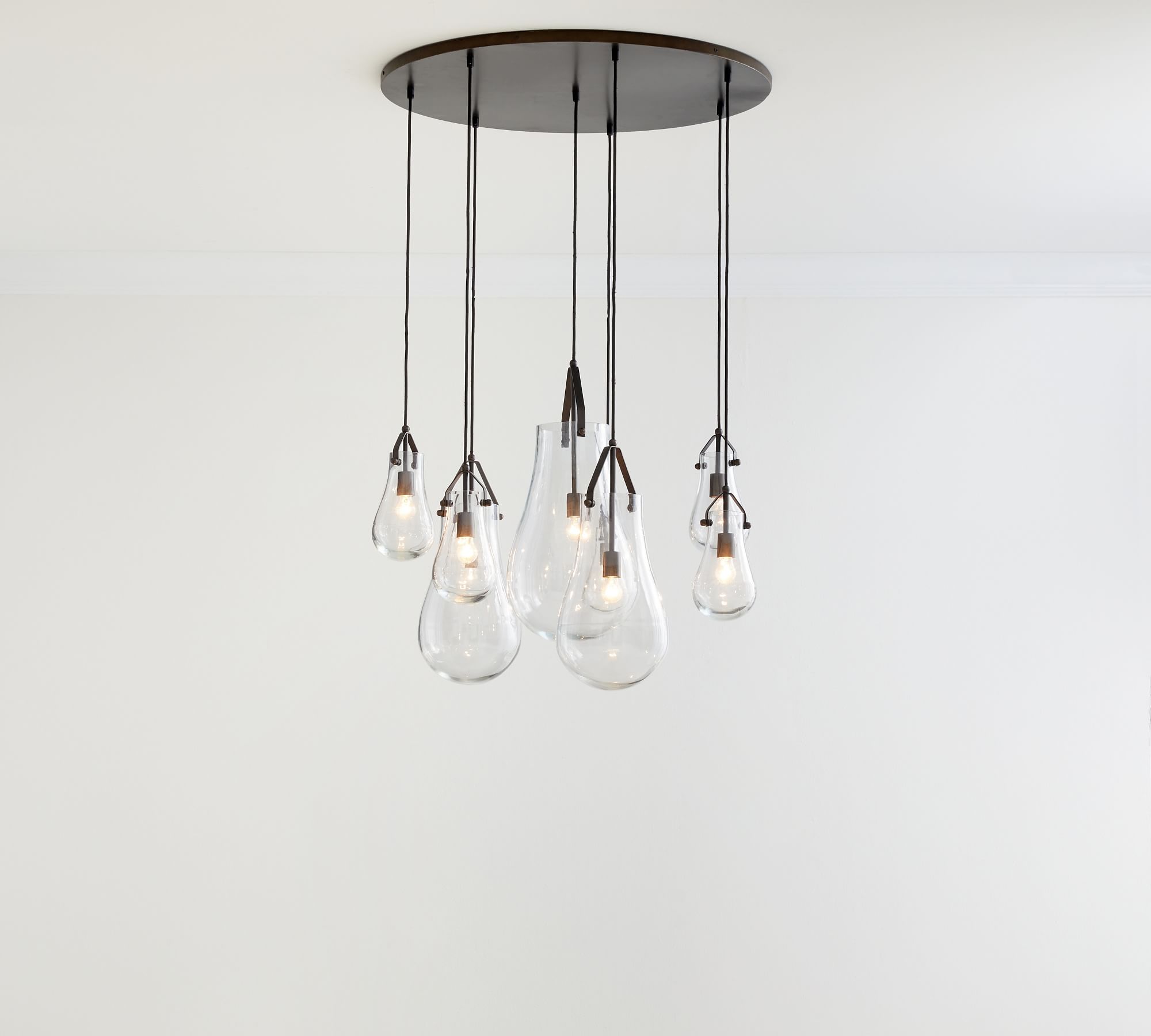 light luxury crystal recycled glass 8-light chandelier
