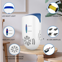Repelente Ultrasónico de Mosquitos y Cucarachas 5 en 1 de Alta Potencia y Ecológico con Luz Nocturna y Diseño de Enchufe