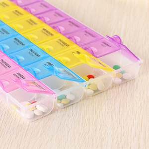 Promotion Exceptionnelle : Boîte à Pilules Mensuelle Rectangulaire Classique en Plastique PP Coloré Grande Capacité Personnalisable - Product Image 5