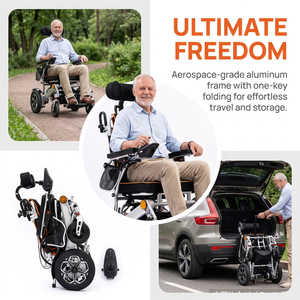 Fauteuil roulant électrique pliable intelligent en aluminium avec télécommande, dossier inclinable et coussin, pour <span class=keywords><strong>personnes</strong></span> handicapées, atteintes de paralysie cérébrale et <span class=keywords><strong>personnes</strong></span> <span class=keywords><strong>âgées</strong></span> - Product Image 4