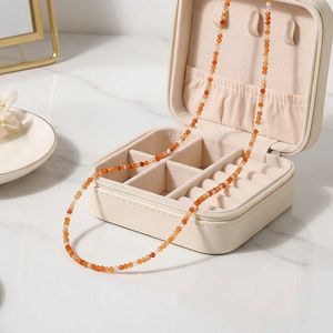 Collar de Cuentas de Obsidiana Negra Pequeñas para Mujer, Gargantilla Minimalista, Delicado, Impermeable, con Cuentas de Cristal, para Fiesta - Product Image 3