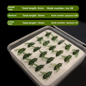 Venta al por mayor de moscas de pesca con anzuelo, micro señuelos blandos para pesca de trucha, señuelos biónicos de insectos, señuelos de pesca con mosca, anzuelos de renacuajo y anzuelos de ninfa. - Product Image 3