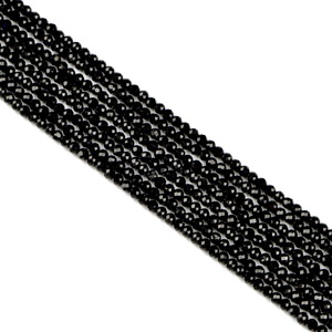 Kits de perles de pierre naturelle personnalisées de haute qualité tailles 2/3/4 MM Tourmaline noire coupe dure perles en vrac pour bijoux - Product Image 3