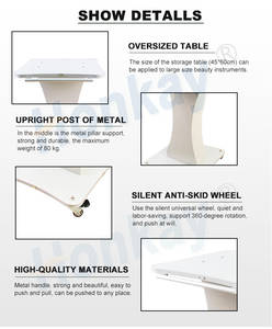 Chariot de transport professionnel pour appareil laser de physiothérapie et équipement de <span class=keywords><strong>spa</strong></span>, chariot de salon de beauté - Product Image 5