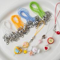 Chaîne de téléphone colorée, porte-clés, cordon de sac, pendentif à fermoir mousqueton, matériel perlé fait main DIY, perles de bijouterie, accessoires