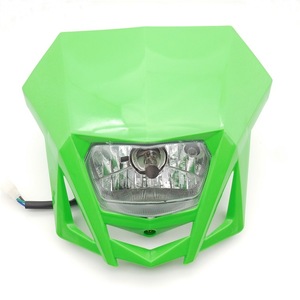 Motorcycle <b>Light</b> Motorcycle Modified <b>Bulb</b> Headlight Assembly Off-Road Motorcycle Ghost Face Headlight Cover - Product Image 5