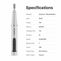 Perceuse à ongles électrique professionnelle HOWYEA 25000 tr/min, rechargeable, sans fil, portable, pour manucure et pédicure, pour ongles en acrylique