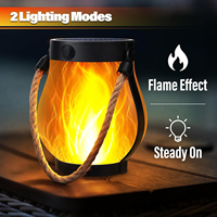 Nouvelles lampes solaires de jardin, lumières à flamme simulée, lanternes en corde de chanvre, lumières décoratives de cour, lampes de camping en plein air