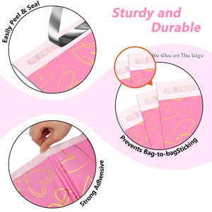 จัดส่งรวดเร็วโพลีเมอร์จากเรา startups 6x10นิ้วสีดำชมพูพร้อมโมคิวโซลูชันแฟชั่นอีคอมเมิร์ซ - Product Image 3