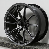 Rines Forjados Personalizados en Oferta, 5x112 5x114.3, Acabado Negro Cromado, Diseño de 10 Radios Divididos, 18 19 20 21 Pulgadas, Ligeros