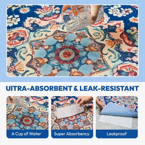 48 "x 48" Heavy Absorvência Non-Slip Housebreaking Abastecimento <span class=keywords><strong>Dog</strong></span> Pet Training Playpen Kennel Mat Crate <span class=keywords><strong>Pads</strong></span> Posicionamento - Product Image 3