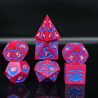 7 dés polyédriques en alliage de zinc pour jeux de rôle et Pathfinder - Ensemble de dés en métal