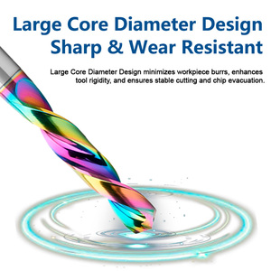 Foret en carbure à refroidissement interne en aluminium, revêtement DLC, foret <span class=keywords><strong>de</strong></span> centrage 3D/5D pour découpe CNC <span class=keywords><strong>de</strong></span> trous traversants - Product Image 2