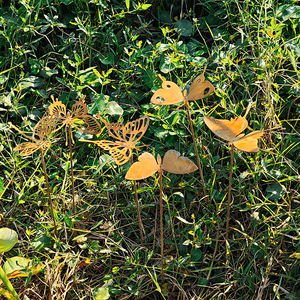 Ornements de jardin, arrangement extérieur, jardins, terrasse en métal, luxe pour les enseignes, printemps, acier inoxydable, rouillé, automne, Halloween, art inhabituel - Product Image 1